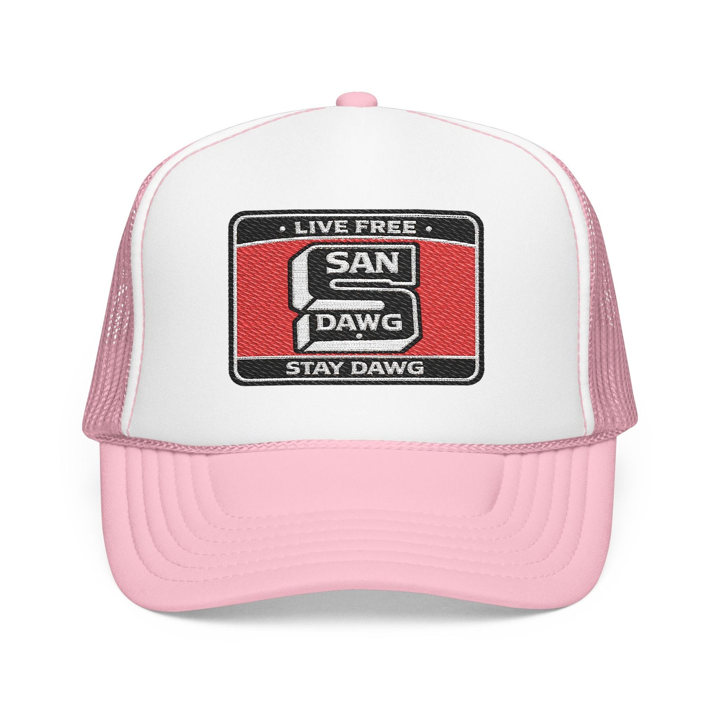 Live Free Stay Dawg Trucker Hat – San Dawg Apparel