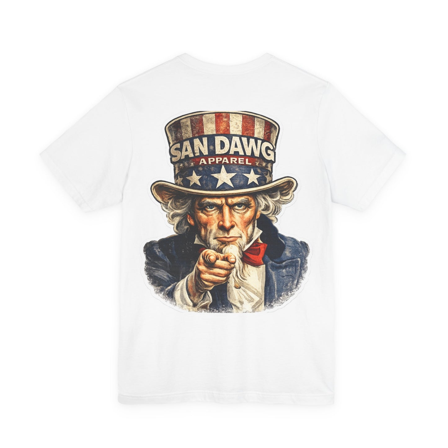 Uncle Sam Dawg Tee — Patriotic Vintage USA T‑Shirt