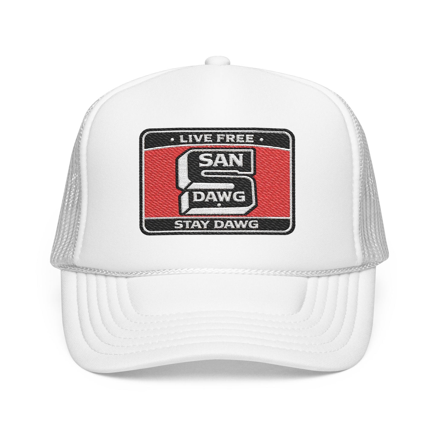 Live Free Stay Dawg Trucker Hat – San Dawg Apparel