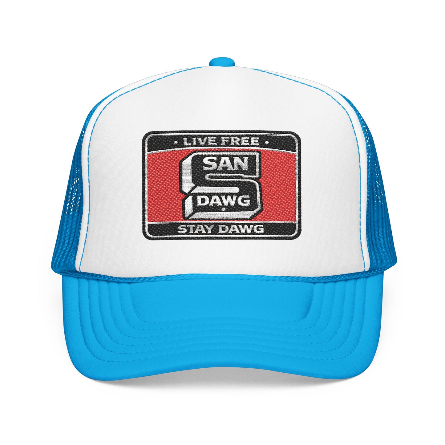 Live Free Stay Dawg Trucker Hat – San Dawg Apparel