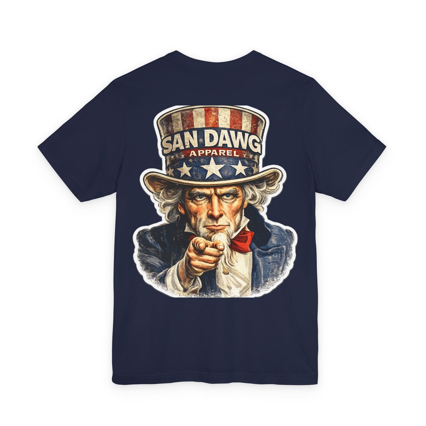 Uncle Sam Dawg Tee — Patriotic Vintage USA T‑Shirt